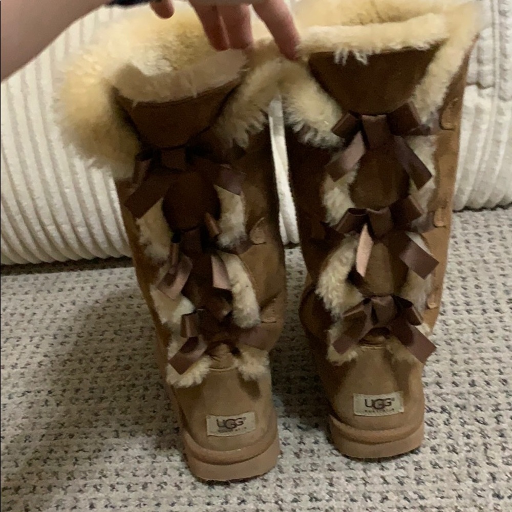 UGG boots with bows on back